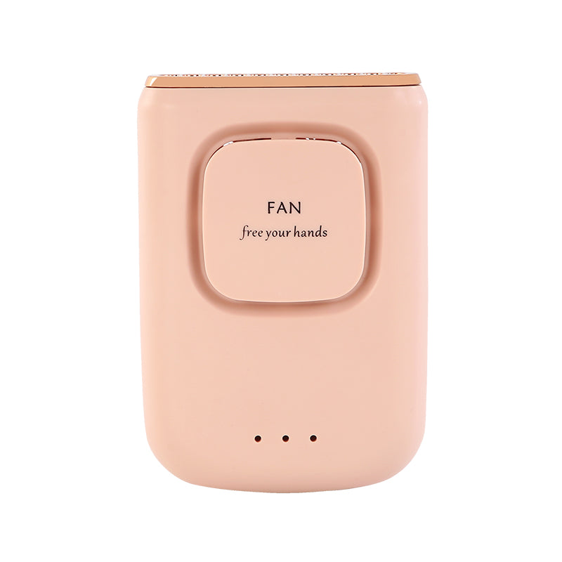 Hanging neck fan leafless lazy person hanging waist fan usb rechargeable portable fan mini small fan